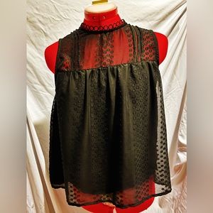 Women’s Black polka dot tank